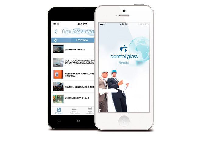 Aplicación para dispositivos móviles de Control Glass
