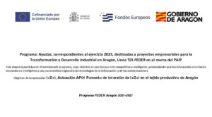 AYUDAS A PROYECTOS EMPRESARIALES PROGRAMA FEDER ARAGON 2021-2027